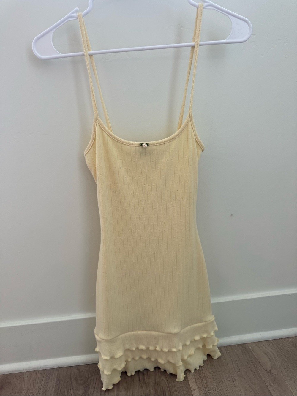 Windsor Ribbed Mini Dress with Ruffle Hem